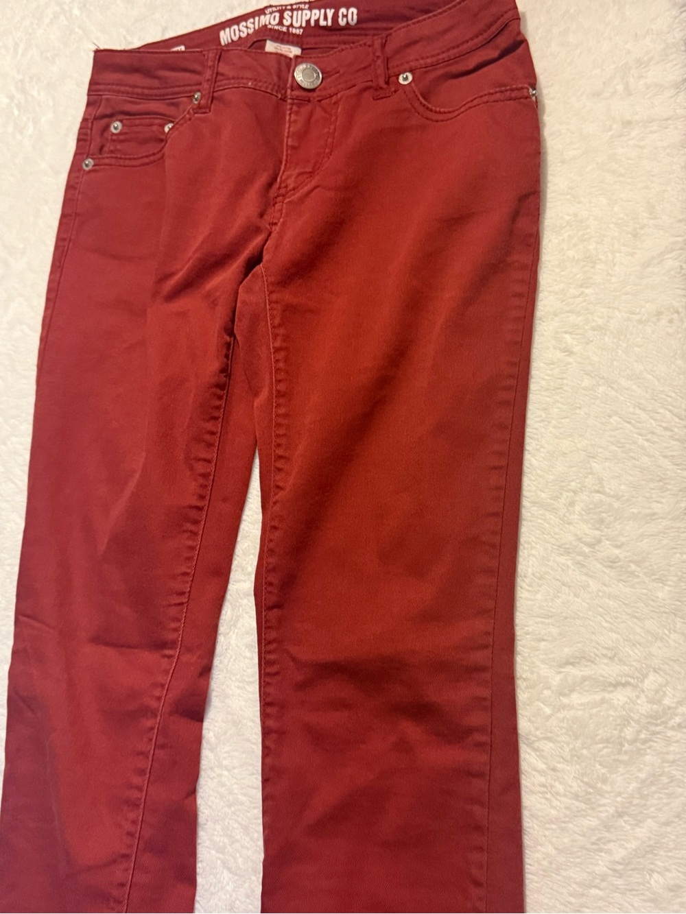 Mossimo Supply Co. Women's Straight-Leg Jeans in Brick Red